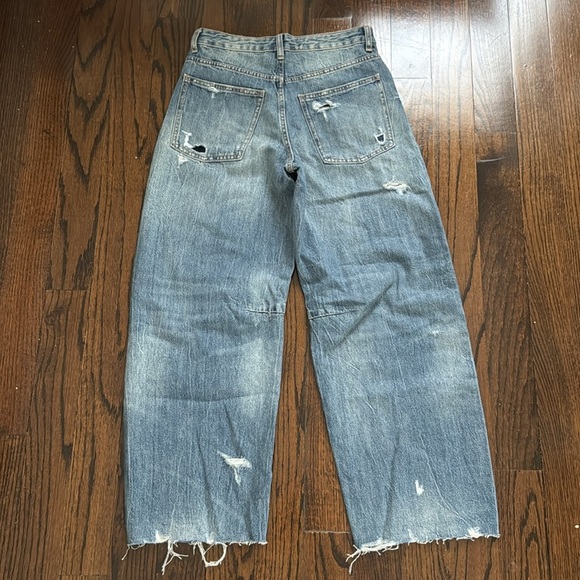 TRF MID WAIST BAGGY RIPPED BALLOON JEANS 27 (US 4) - Picture 4 of 9